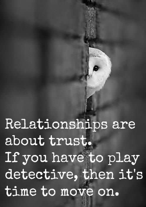 When there is no trust in a relationship