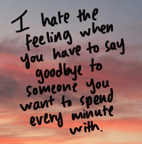To love saying to you someone goodbye when what say LovePanky