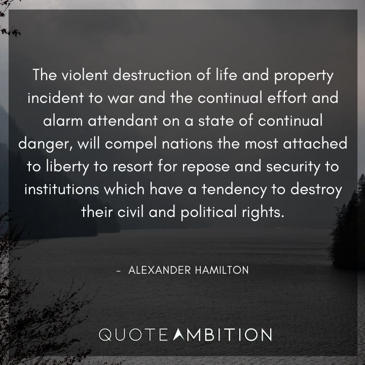Alexander Hamilton Quotes About War