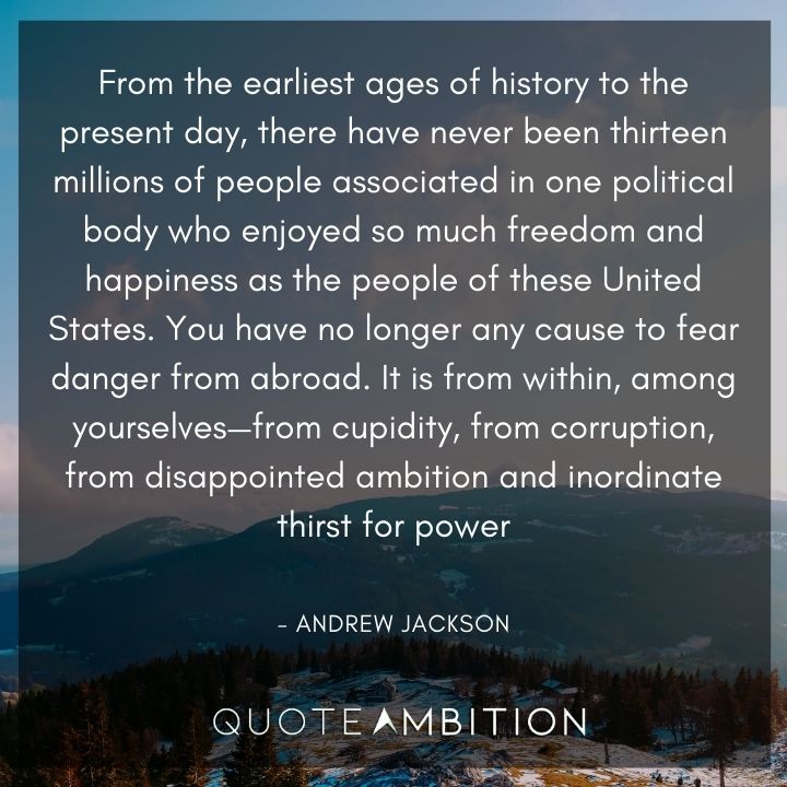 Andrew Jackson Quotes About Politics