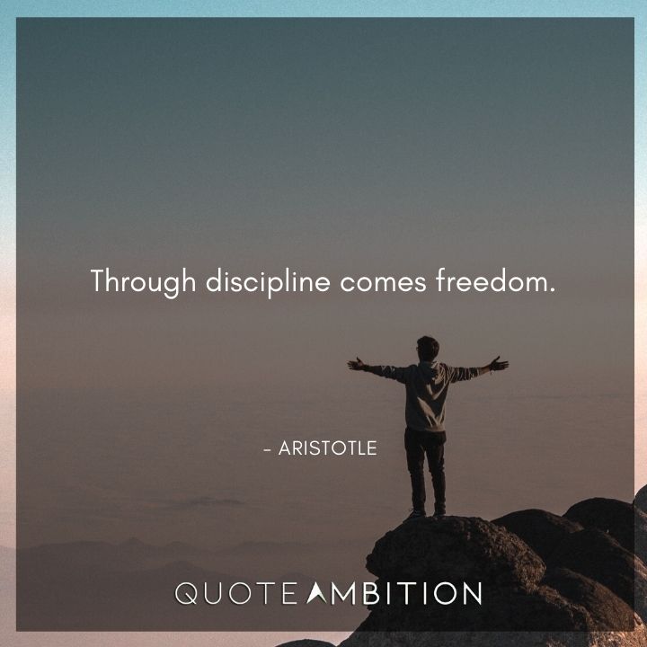 Aristotle Quote - Through discipline comes freedom.