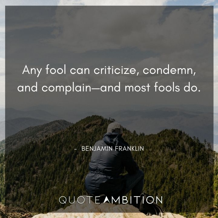 Benjamin Franklin Quotes About Fools