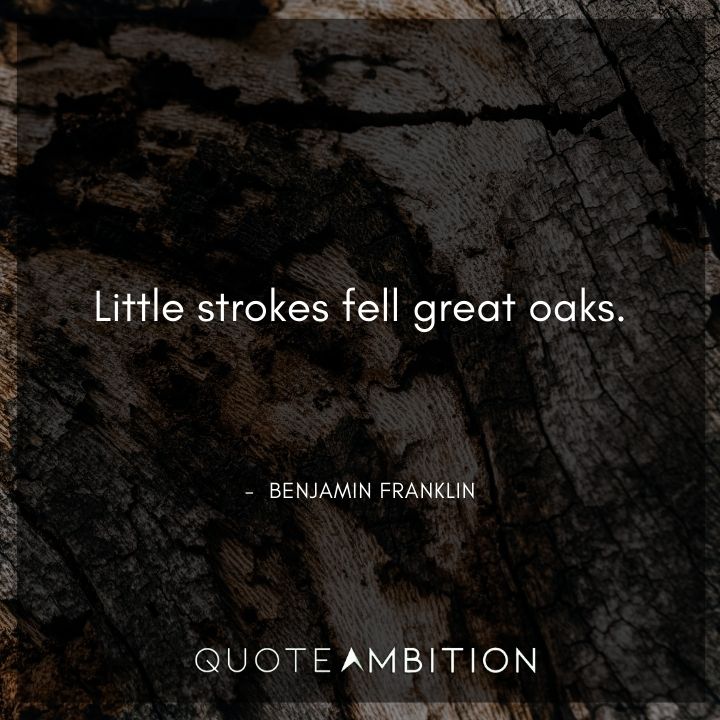 Benjamin Franklin Quotes on Little Strokes