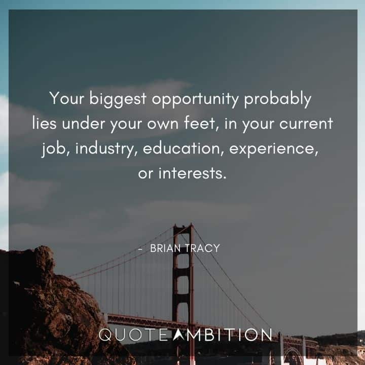 Brian Tracy Quotes on the Biggest Opportunity