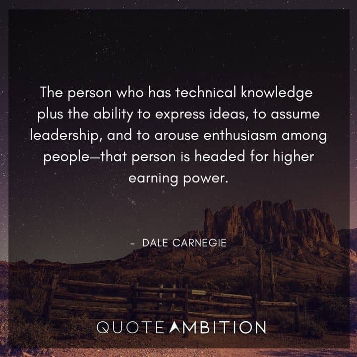 Dale Carnegie Quotes on Earning Power