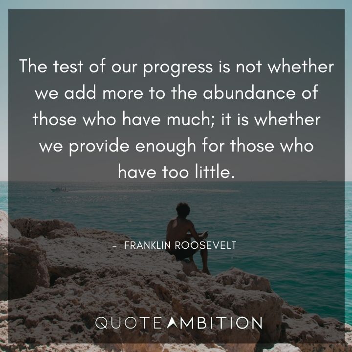 Franklin D. Roosevelt Quotes on Progress