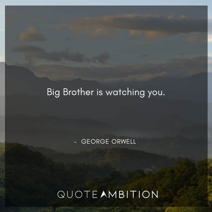 George Orwell Quote - Big Brother is watching you.