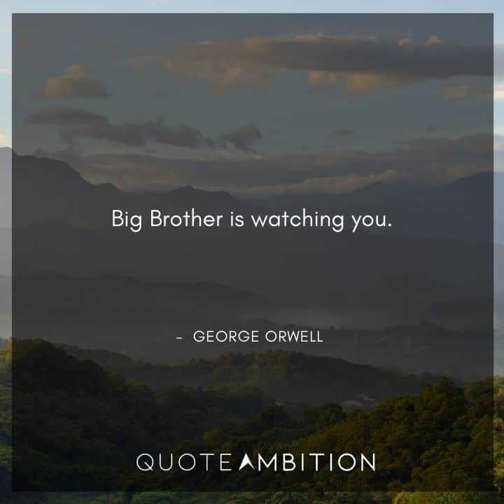 George Orwell Quote - Big Brother is watching you.