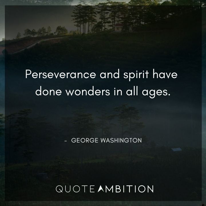 George Washington Quotes - Perseverance and spirit have done wonders in all ages.