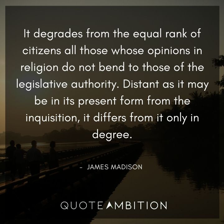 James Madison Quotes on Religion