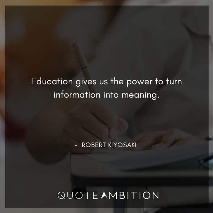 Robert Kiyosaki Quotes on Education