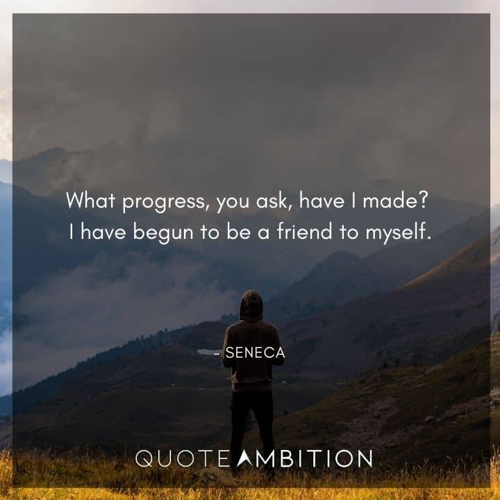 Seneca Quote - What progress, you ask, have I made?