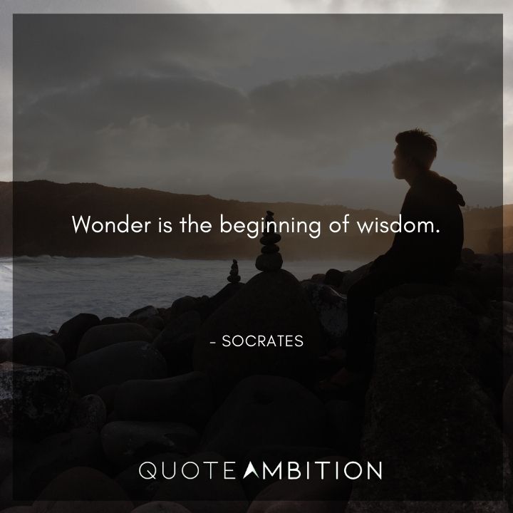 Socrates Quote - Wonder is the beginning of wisdom.