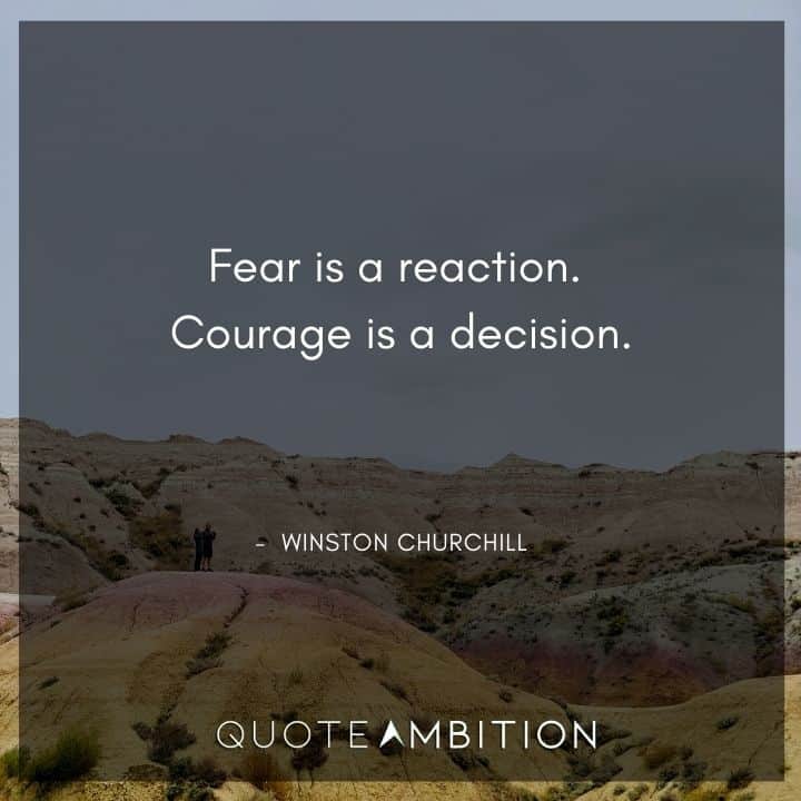 Winston Churchill Quotes on Fear