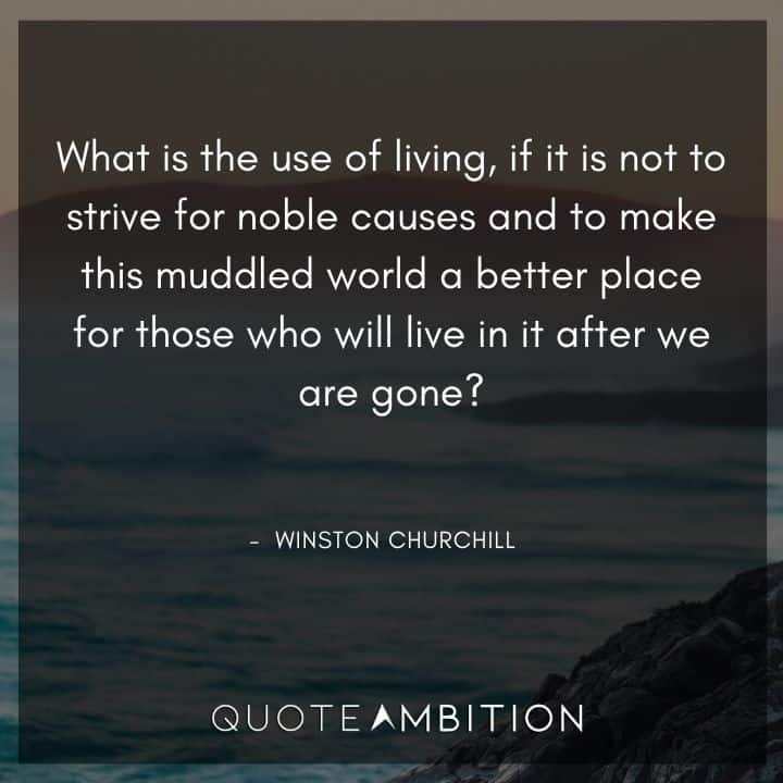 Winston Churchill Quotes on Living