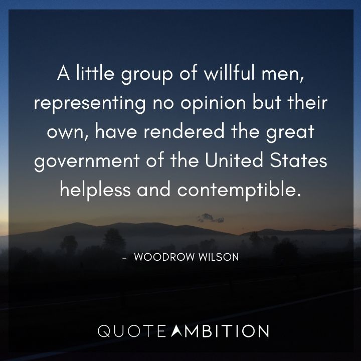 Woodrow Wilson Quotes About the Government