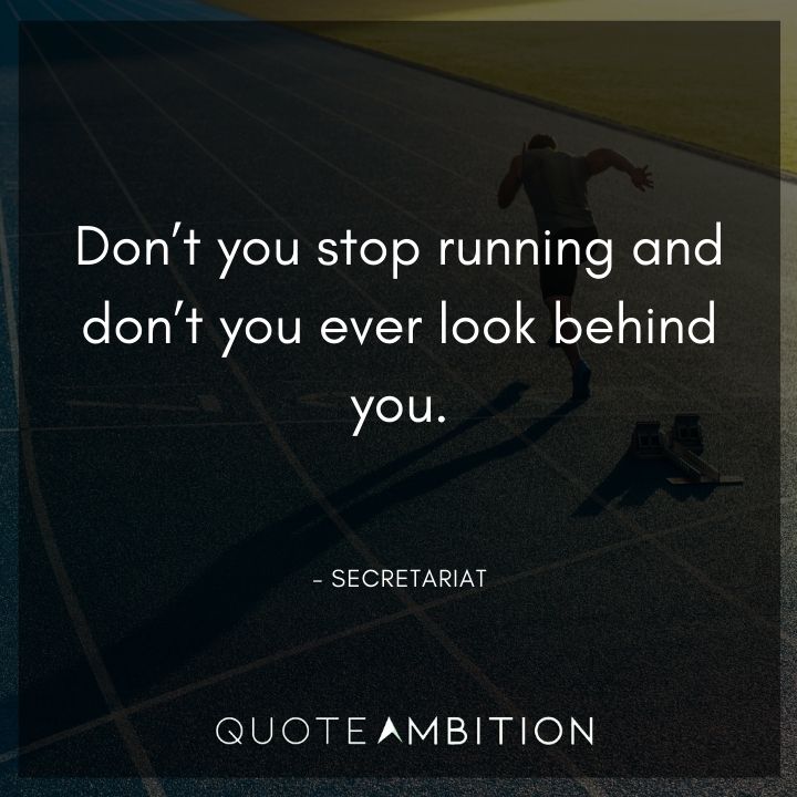 BoJack Horseman Quote - Don't you stop running and don't you ever look behind you.