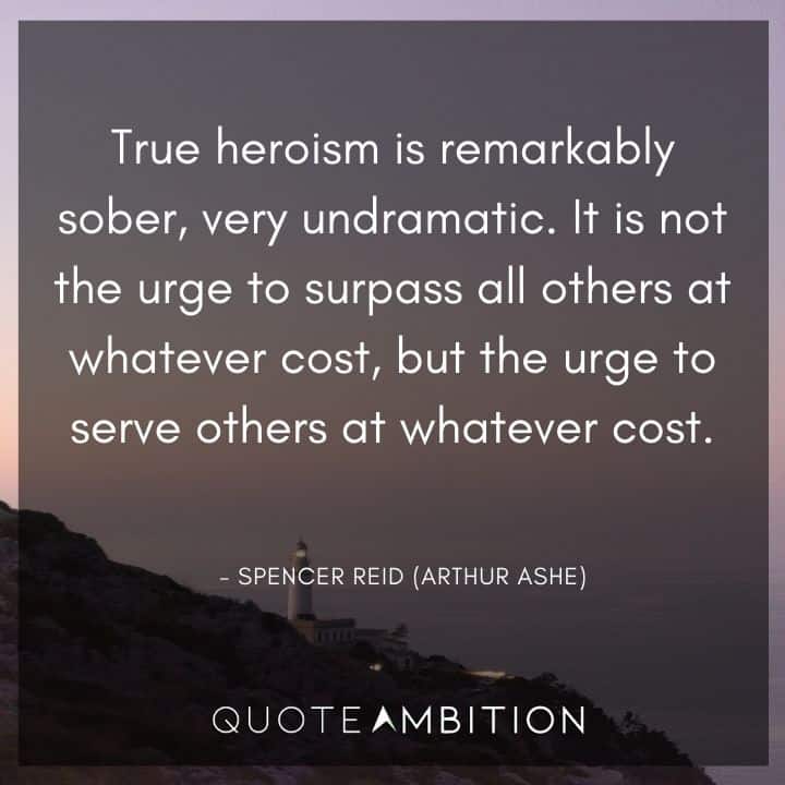 Criminal Minds Quote - True heroism is remarkably sober, very undramatic.