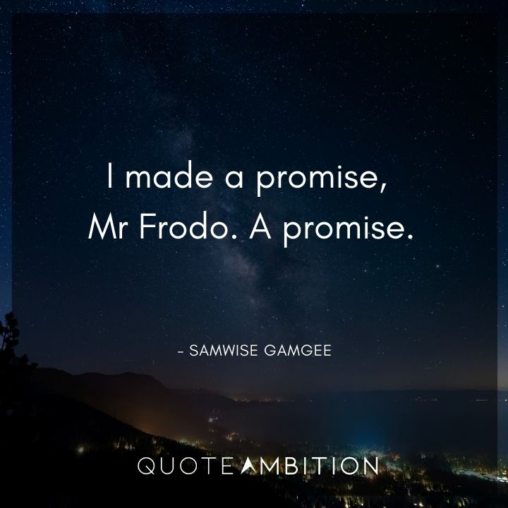 Lord of the Rings Quote -I made a promise, Mr Frodo. A promise.
