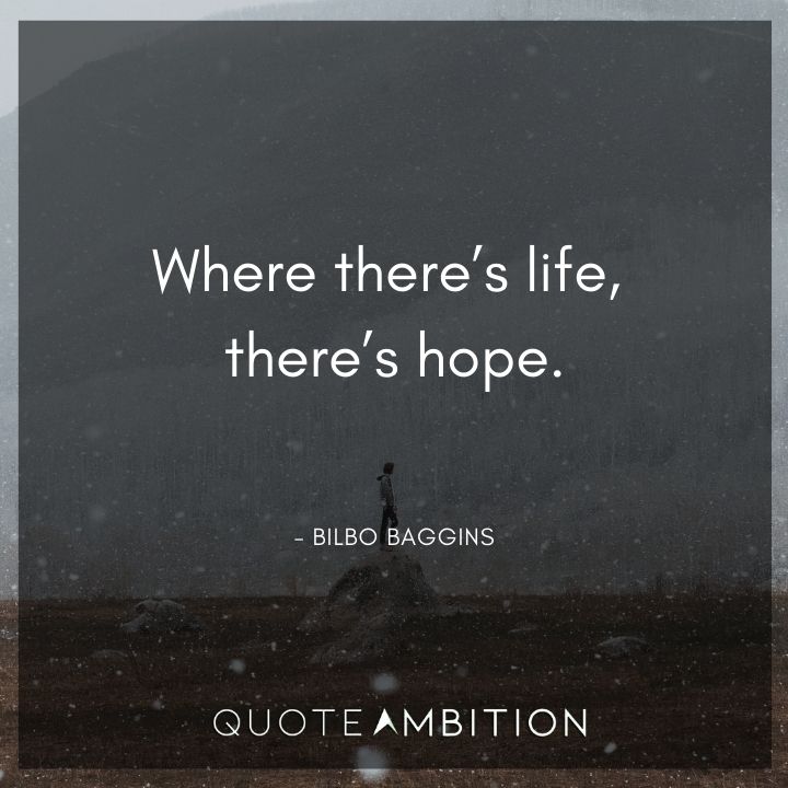 Lord of the Rings Quote - Where there's life, there's hope.
