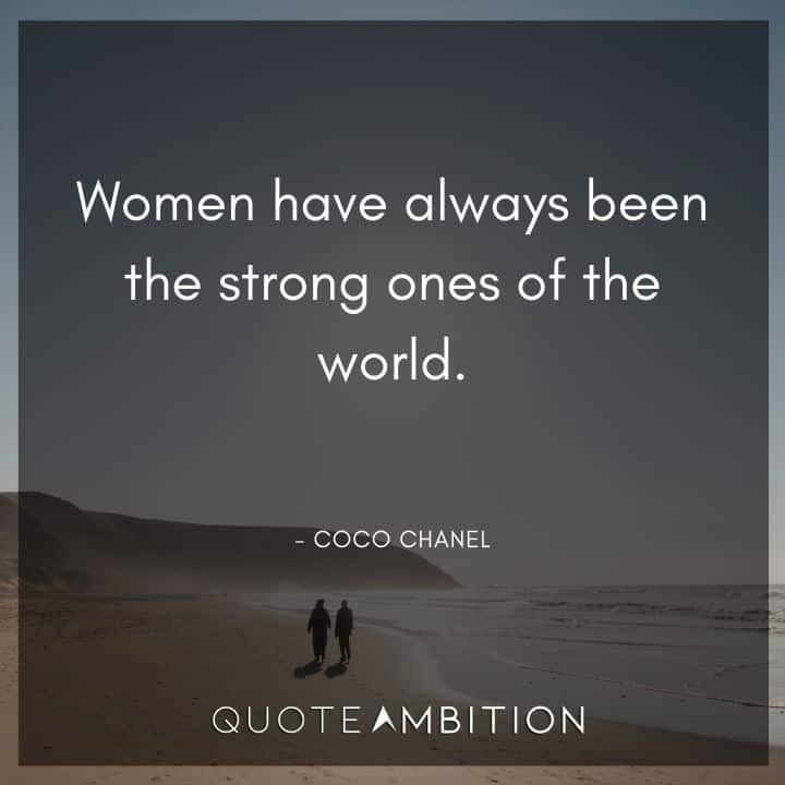 Coco Chanel Quote - Women have always been the strong ones of the world.