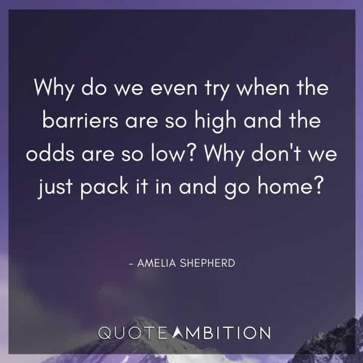 Grey's Anatomy Quote - Why don't we just pack it in and go home?