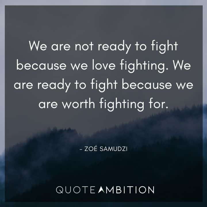 Juneteenth Quote - We are not ready to fight because we love fighting. 