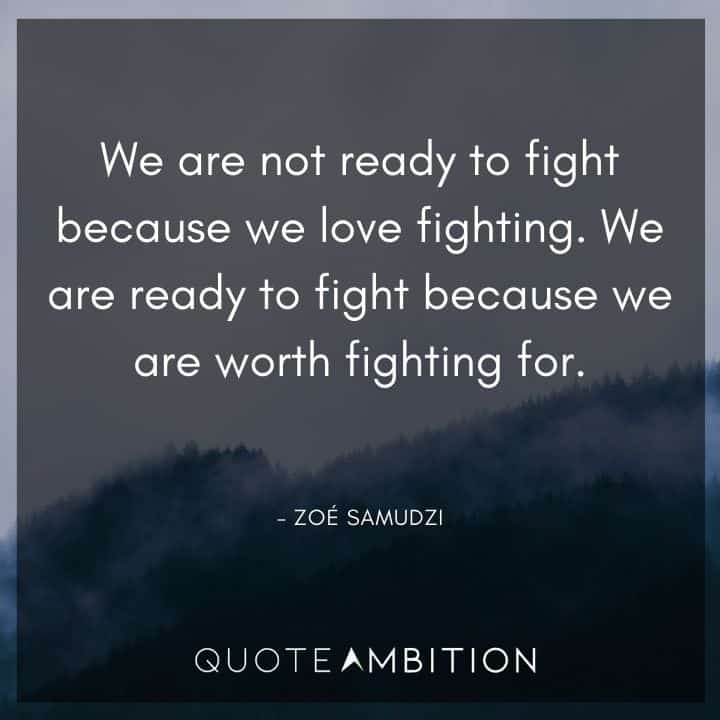 Juneteenth Quote - We are not ready to fight because we love fighting.