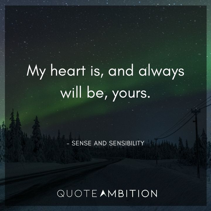 Wedding Quote - My heart is, and always will be, yours.
