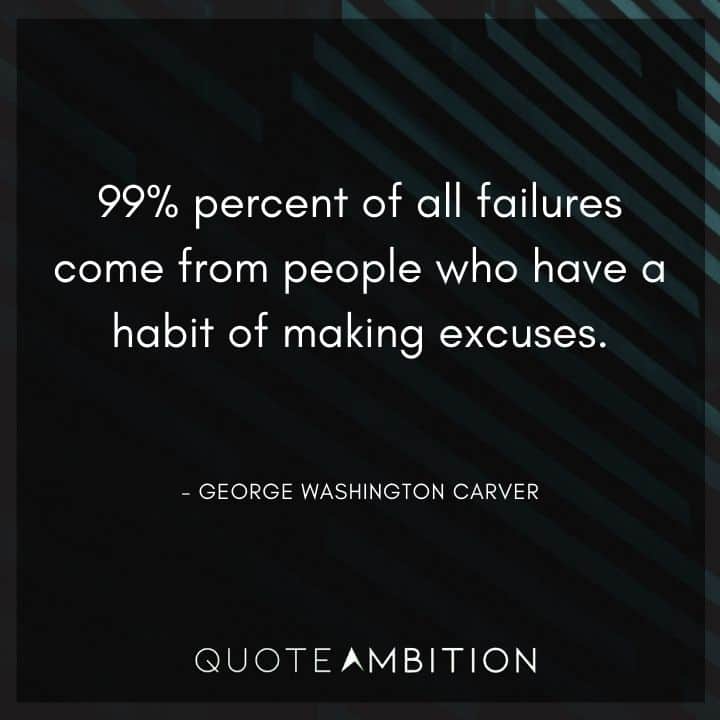 Accountability Quotes - 99% percent of all failures come from people who have a habit of making excuses.