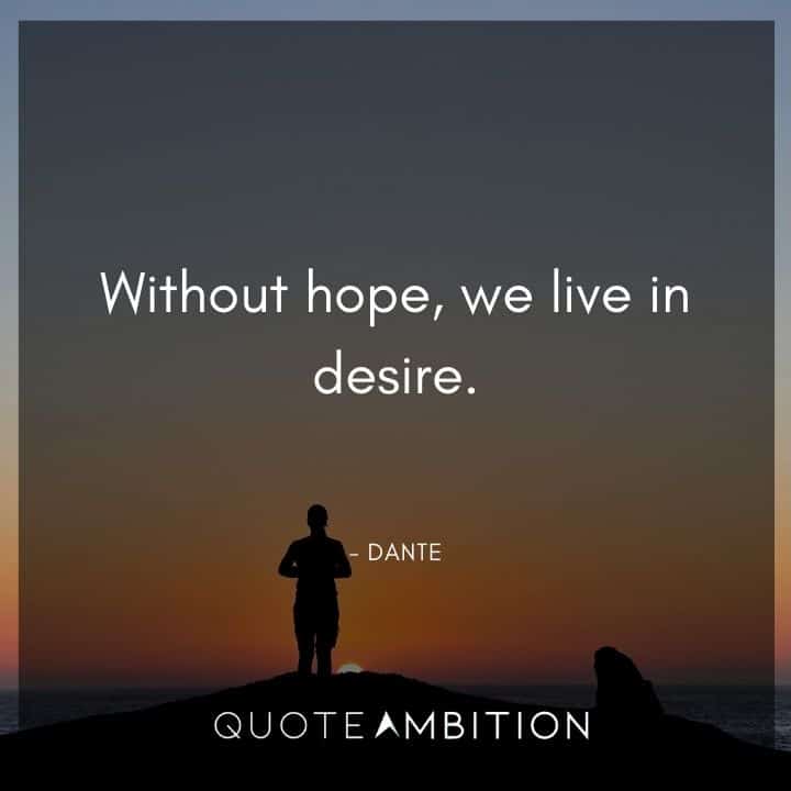 December Quotes - Without hope, we live in desire.