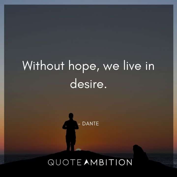 December Quotes - Without hope, we live in desire.