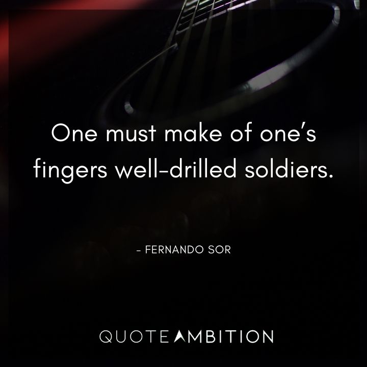 Guitar Quotes - One must make of one's fingers well-drilled soldiers.