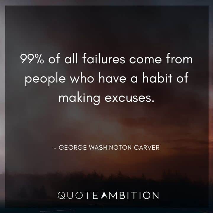 Responsibility Quotes - 99% of all failures come from people who have a habit of making excuses.
