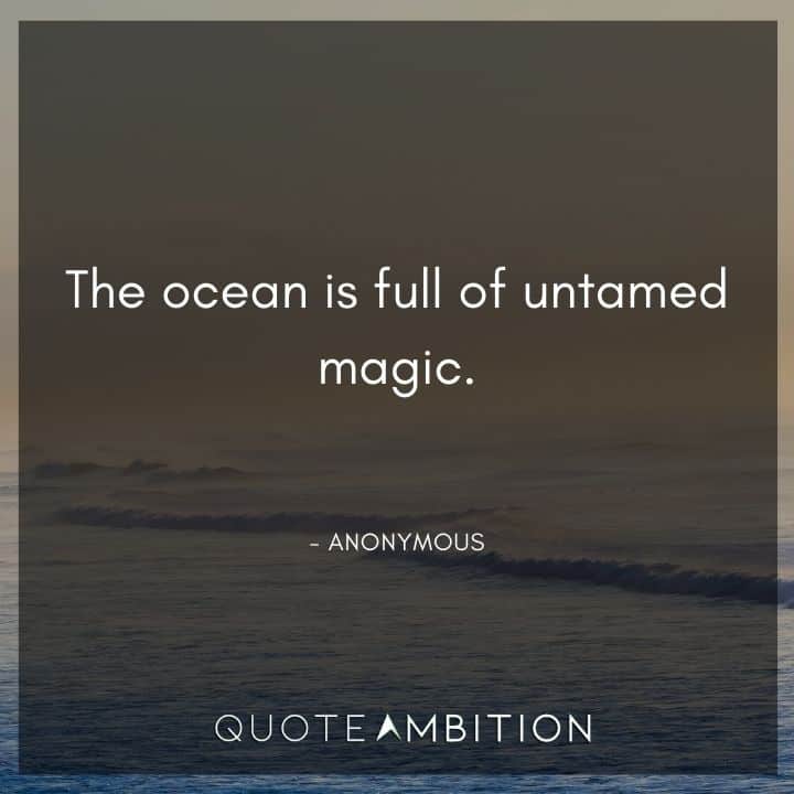 Wave Quotes - The ocean is full of untamed magic.